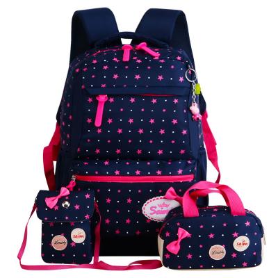 China New Fashion Light Waterproof School Bag For Teenage Girls 3pcs Set Primary Student Girls Backpack School Bag for sale