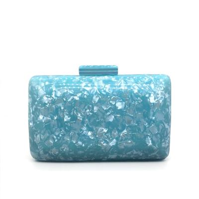 China Daily Life Customized Pearlescent Acrylic Bridal Party Purse Wedding Ladies Luster Luxury Evening Clutch Bags for sale