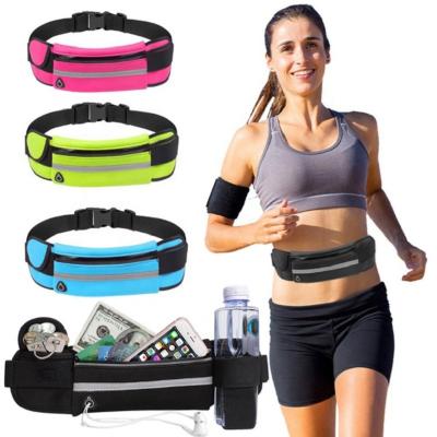 China 2021 New Water Proof Waterproof Sports Cycling Running Increasing Fanny Pack Belt Waist Bag With Bottle Holder for sale