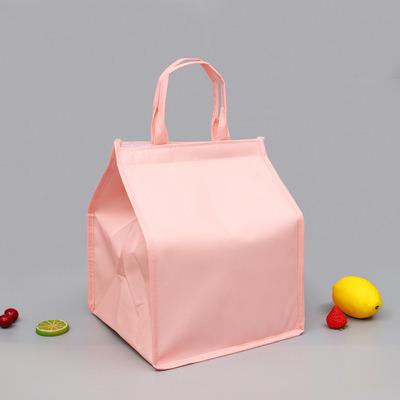 China Eco Pack Waterproof Portable Nonwoven Cake Insulated Thermal Lunch Aluminum Foil Cooler Bag for sale