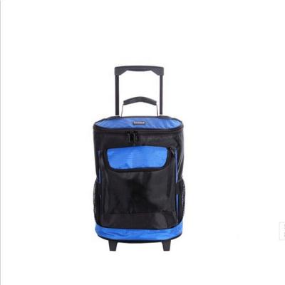 China Large Capacity Waterproof Promotion Insulated Cooler Bag Car Shopping Trolley Bag for sale