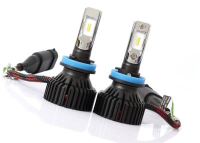 China 60 Watt 6500K T8 H8 H9 H11 Led Headlight 8000LM with 6063 Aviation Aluminium for sale