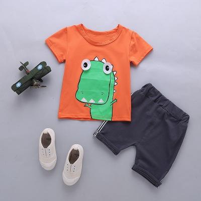 China Kids Casual Clothing Sets Boys High Quality Summer Pocket T-Shirt Shorts Kids Clothing Shorts Boys Clothing Set Newest for sale