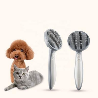 China Cat&Dog Stocked Pet Brush To Throw Remove Loose Undercoat Slicker Comb Brush For Self-cleaning Pets Maintenance for sale