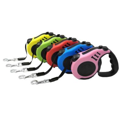 China New Design Retractable Nylon Material Pet Leash Dog Leashes Stocked Pet Collars for sale