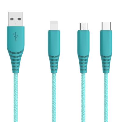 China Mobile Phone Factory Wholesale Price Fast Charging Nylon Braid Data Cable Charging Cable For IPH/Type c/Micro USB Data Cable For IPhone for sale