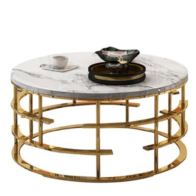 China Adjustable hot sale china shengfang smart luxury round (other) marble coffee table for sale