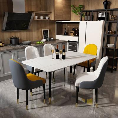 China The other Italian marble light design luxury post modern dining table chair combination for dining room furniture table set for sale