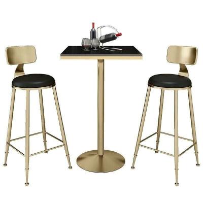 China Fashion metal environmental friendly material lightweight luxury leisure one four chair table and coffee table bar stool for sale