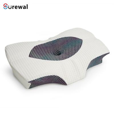 China Anti-Static Ergonomic Orthopedic Neck Contoured Sleep Support Pillow For Side Back Sleepers And Bank Sleepers for sale