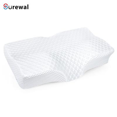 China Ergonomic Anti Dust Mite Expanded Contour Pillow For Shoulder Support Cooling Memory Foam Cervical Bed Pillow For Stomach Side Back Sleeper for sale