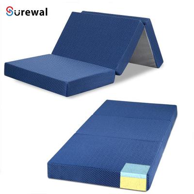 China Tri Folding Folding Mattress With Storage Bag 4