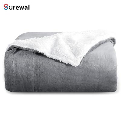 China SUREWAL Sherpa Anti-Static Fleece Home Throw Blanket For Couch Fuzzy Warm Soft Thick Blankets And Throws For Sofa for sale