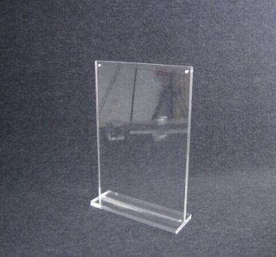 China COMER A4 acrylic tabletop holder menu display stand clear lucite with alarm display system for sale