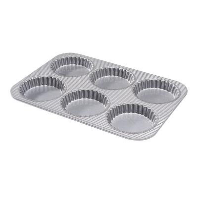 China Baking Tools Amazone Non Stick 1mm Carbon Steel Corrugated Outdoor Cupcake Roll Pan Cake Mold for sale