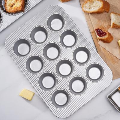 China Corrugated Outdoor Roll Baking Pan Cake Mold Tools 1mm Carbon Steel Cupcake Set for sale