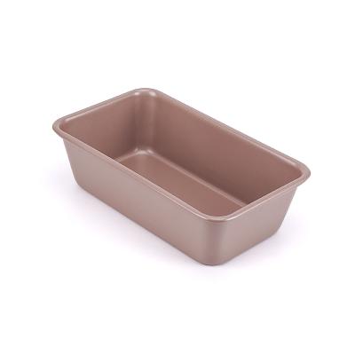 China Carbon Steel Wholesale Bakeware Rectangle 2L Bread Stocked Nonstick Coating Pan For Bakery Bread Bread for sale