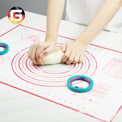 China Sustainable Non-Stick Silicone Baking Mat Table Place Mat Pastry Board With Measurements for sale