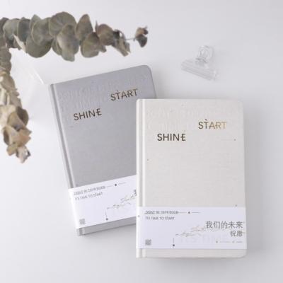 China NEW 2023 white hardcover kraft paper with foil printing hardcover notebook with ISO FSC certification for sale for sale