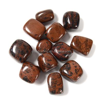 China Stone Healing Crystal Polished Tumbled Beads Classic Natural Mahogany Obsidian Gemstone for sale