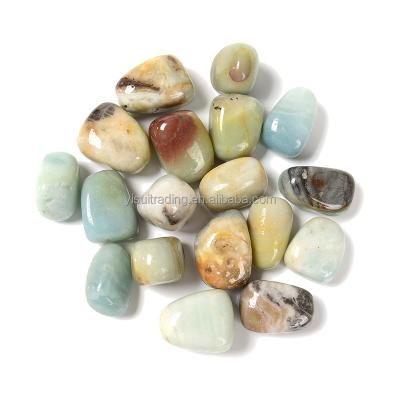 China Classic Tumbled Stone Multi-Colors Amazonite Healing Crystal High Polished Beads Irregular Shapes for sale