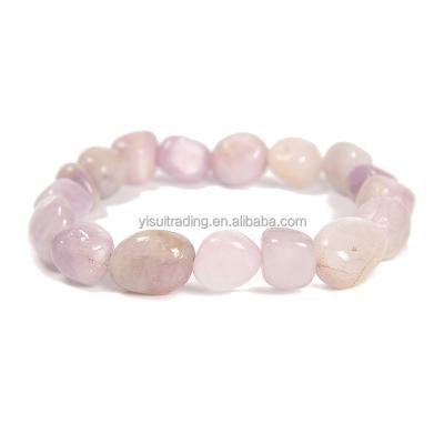 China Natural Classic Gemstone Kunzite Nugget Women Bracelet Stone Bead Jewelry Wholesale for sale