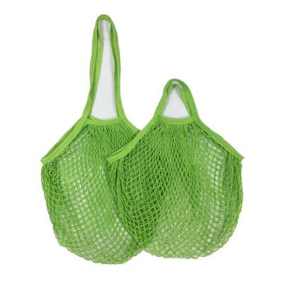 China 100% Eco-friendly Reusable Mesh Bags Cotton Mesh Net Tote Bag Fruit Vegetable Net Grocery Shopping Bags for sale