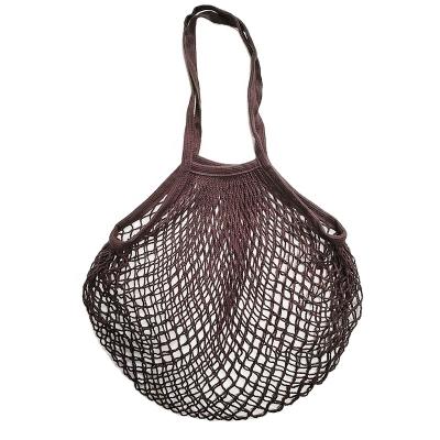 China 100% Eco-friendly Promotional Custom Logo Eco Organic Cotton Mesh Net Shopping Bags For Vegetable Fruit Stroge for sale