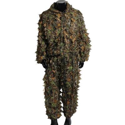 China Hunting Wildfowling / Shooting Stalking 3D Leaf Adults Ghillie Suit Woodland Camouflage Deer / Camouflage Hunting Stalking In for sale