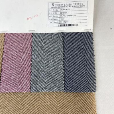 China Hot Selling Heat-Insulation Herringbone Pattern Metallic With Brush Fabric Suitable For Women Overcoat for sale