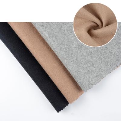 China Hot selling low price stretch polyester hacci loose fleece wool-acrylic blend knit women's superpoly tweed fabric brush price for sale