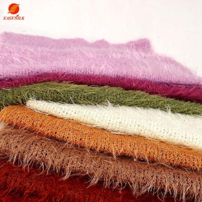 China China fusible supply soft hand feel hot hard long hair quality wholesale hacci knitting fabric for dress for sale