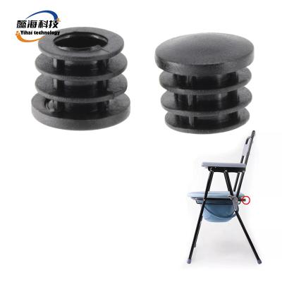 China Medical Rehab Supplies 19mm Pipe Round Plastic Plugs For Commode Chair Parts for sale