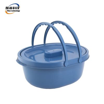 China Medical Plastic Commode Spare PP Chair Spare Part Universal Fit Commode Potty Bucket With Lid for sale