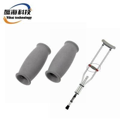 China Rehabilitation Medical Supplies Gray Replacement Tpr Rubber Underarm Crutch Grip Handle for sale