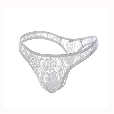 China Spandex T Thong Triangle Sexy Lace Transparent Men's Sexy Underwear In Stock for sale