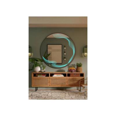 China Luminous elegant and beautiful household box be LES moon mirror living room decoration customized smart mirror for sale