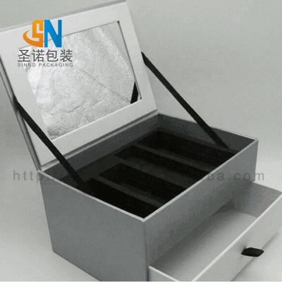 China Recycled Materials Eyeshadow Cardboard Makeup Palette Box 26mm Empty Cosmetic Eyeshadow Box Paper Box With Mirror for sale