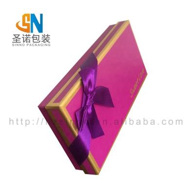 China Decorative Recycled Materials Cardboard Paper Box With Ribbon Creative Gift Chocolate Paper Box Maker for sale