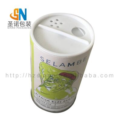 China Cardboard Paper Box For Body Powder Tube Packaging With Shaker Lid Customized for sale