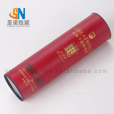 China Wine Tin Plug Cardboard Wine Box Custom Design Paper Wine Box Round Cardboard Tubes for sale