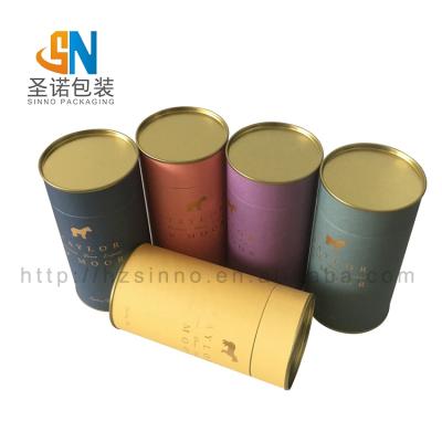 China Kraft Paper Coffee Cylinder Tea Tube Box Logo Surface Packaging Paper Any Color for sale