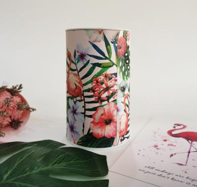 China Recycled Materials Tube Custom Paper Packaging Design Single Cylinder Cardboard Tube With Tin Top for sale