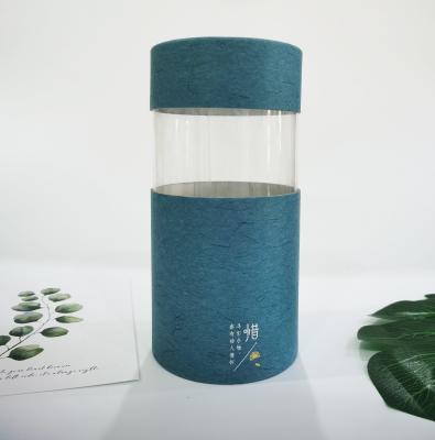 China Recycled Materials Paper Tube With Window Customized Printed Paper Tube With PVC Window Paper Box for sale