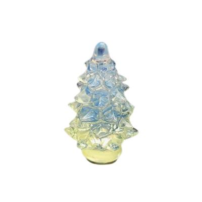 China Europe Gem Stone Santa Tree Carvings 3 in Opalite Pine Statue for Decoration Christmas Tree Opal for sale