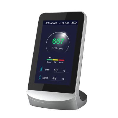 China Metal+ABS DM72C High Quality Indoor Smart Air Quality Monitor CO2 Temperature and Humidity Air Quality Monitor for sale