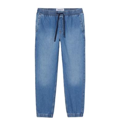 China 2021 Viable New Arrival Custom Casual Washed Denim Pants Straight Leg Denim Joggers for sale