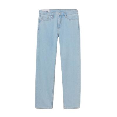 China 2021 Custom Sustainable Hot-selling Casual Washed Denim Pants Cotton Straight Leg Stretch Jeans For Men for sale