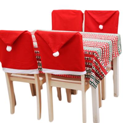 China Simply Cheapest Red Felt Christmas Chair Cover For Christmas Home Decoration for sale