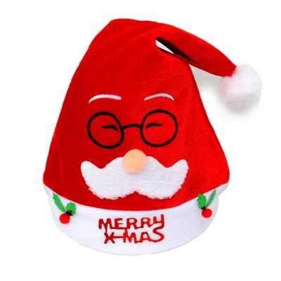 China Pilou With Sponge Embroidery High Quality Pilou Santa Claus Christmas Hats For Adults Children for sale